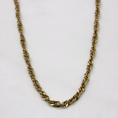 10k Yellow Gold Singapore Chain | 21