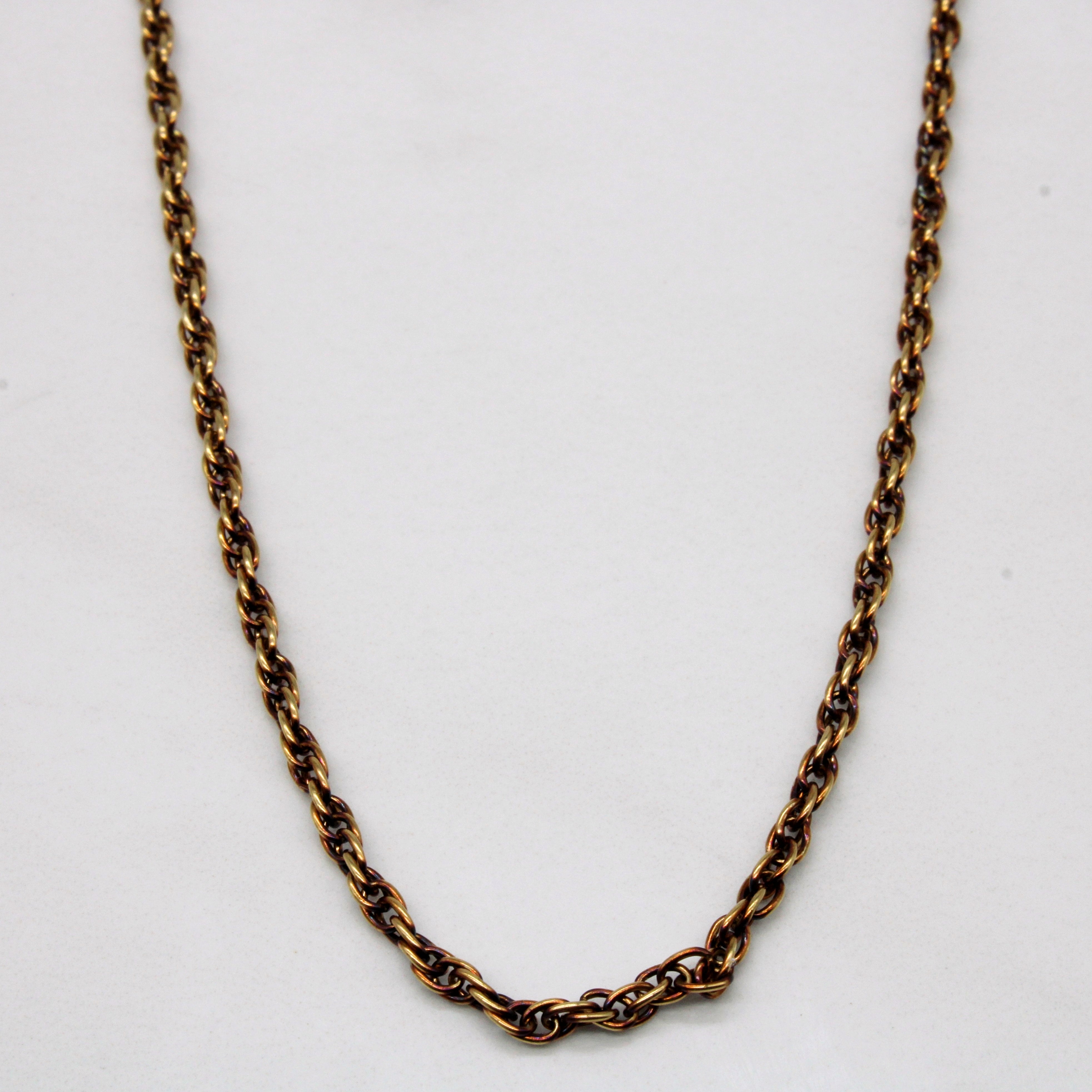 9k Yellow Gold Prince of Wales Chain | 22" |