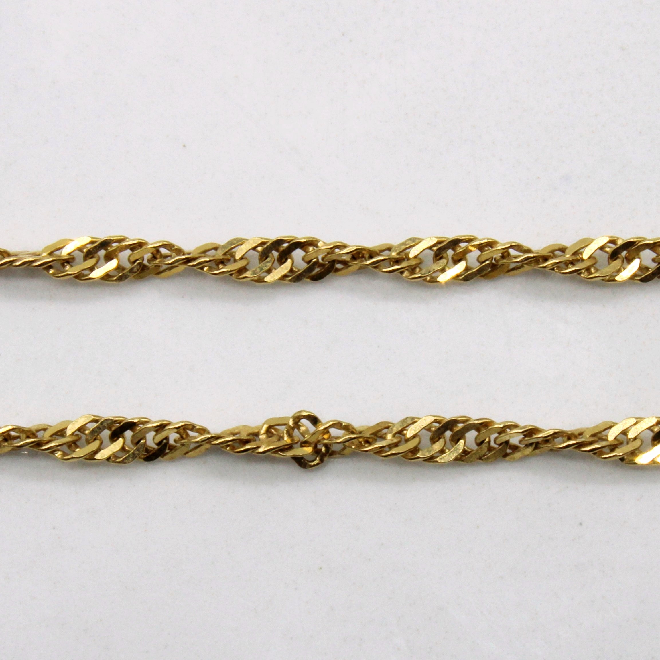 18k Yellow Gold Singapore Chain Choker | 15" |