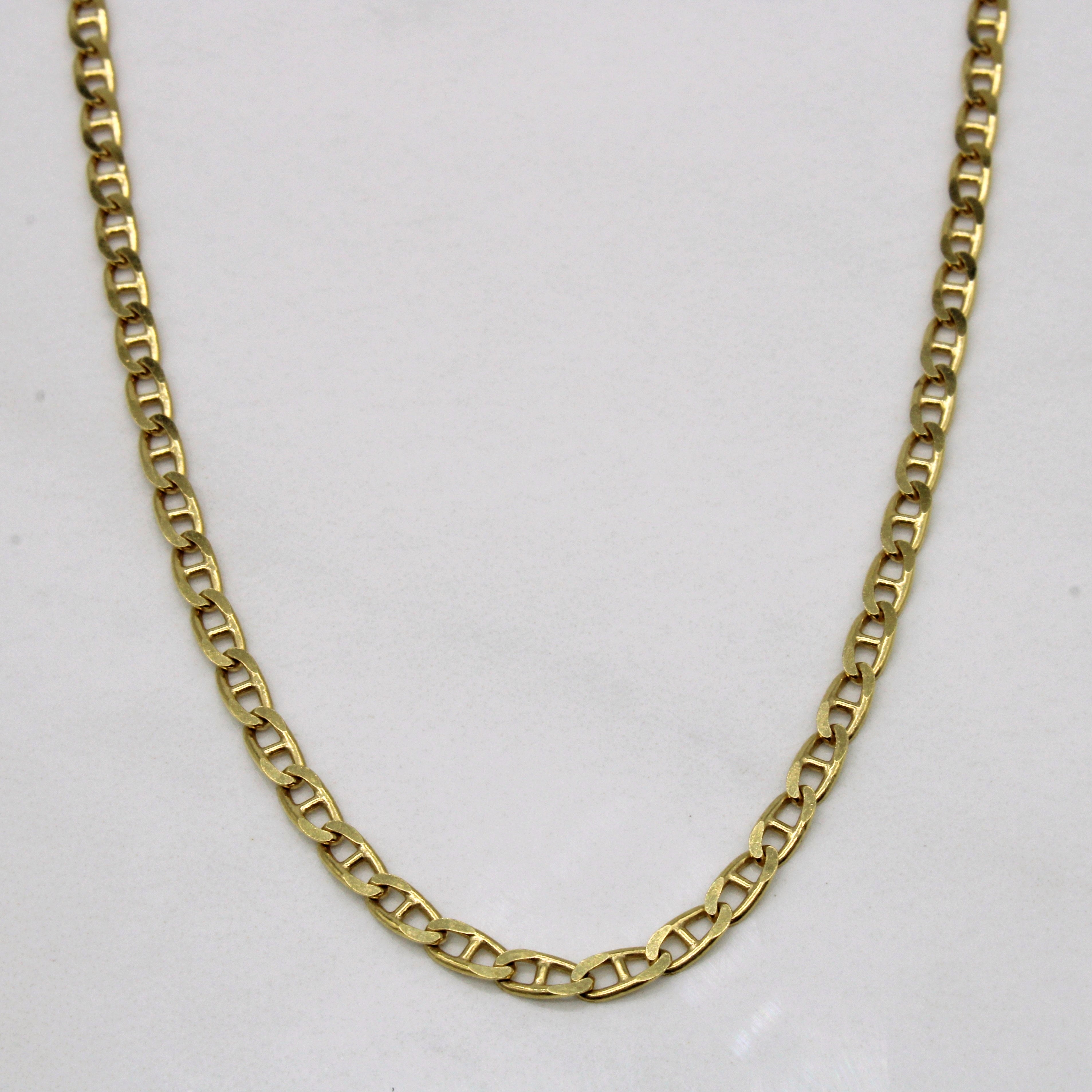 18k Yellow Gold Anchor Chain | 24" |