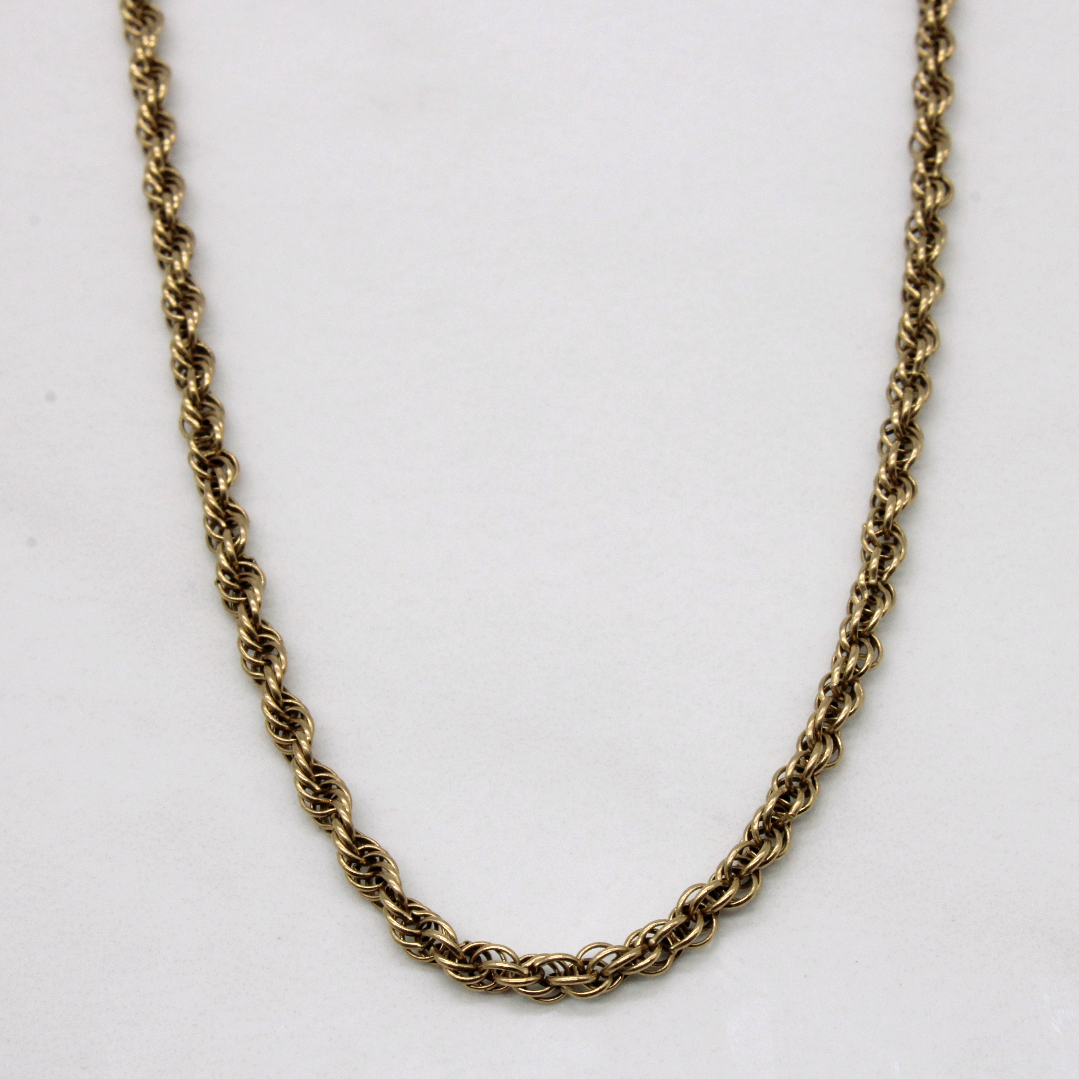 10k Yellow Gold Rope Chain | 18" |