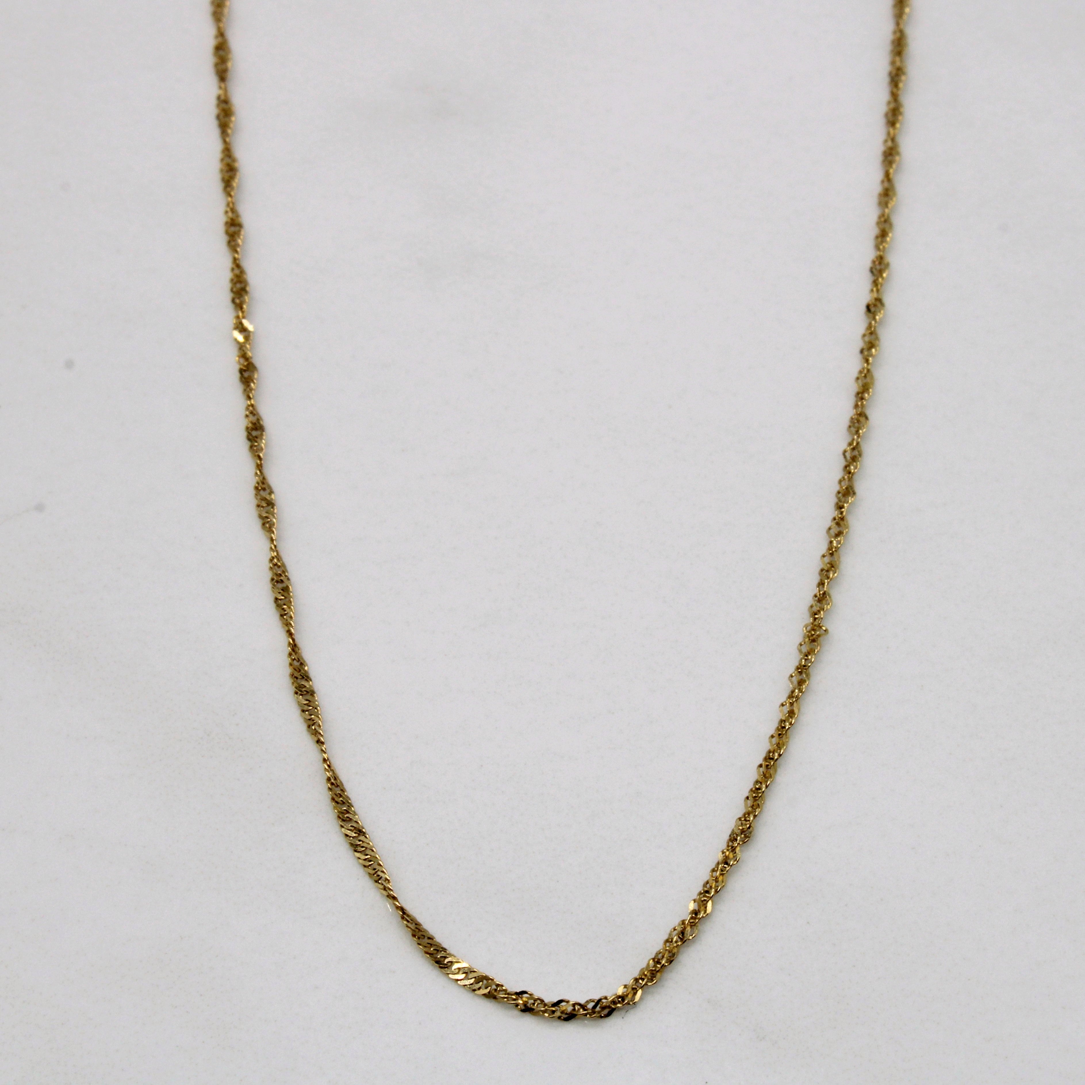 10k Yellow Gold Singapore Chain | 16" |