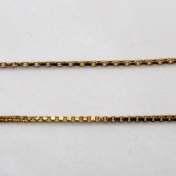 10k Yellow Gold Box Chain | 16