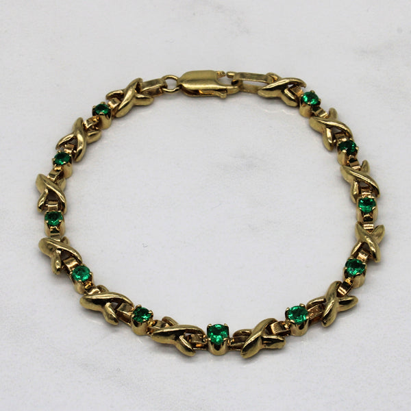 Emerald Tennis Bracelet | 0.88ctw | 6.75