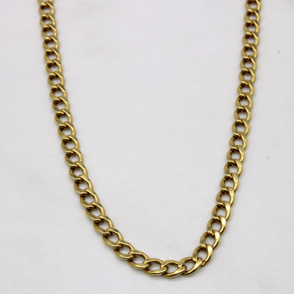 18k Yellow Gold Curb Chain | 26