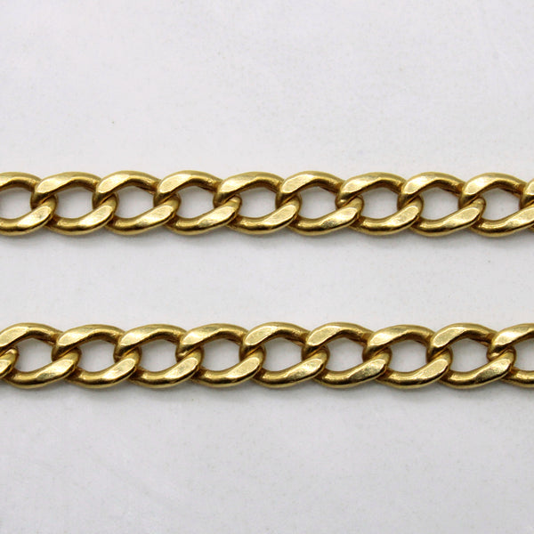 18k Yellow Gold Curb Chain | 26