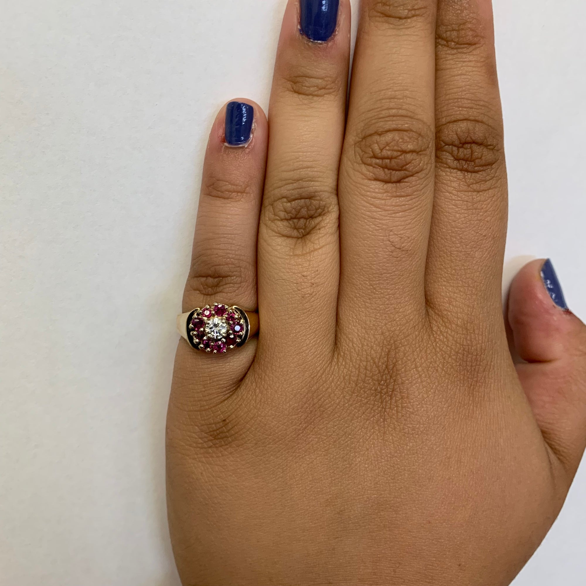 Ruby Halo & Diamond Ring | 0.60ctw, 0.26ct | SZ 5.75 |
