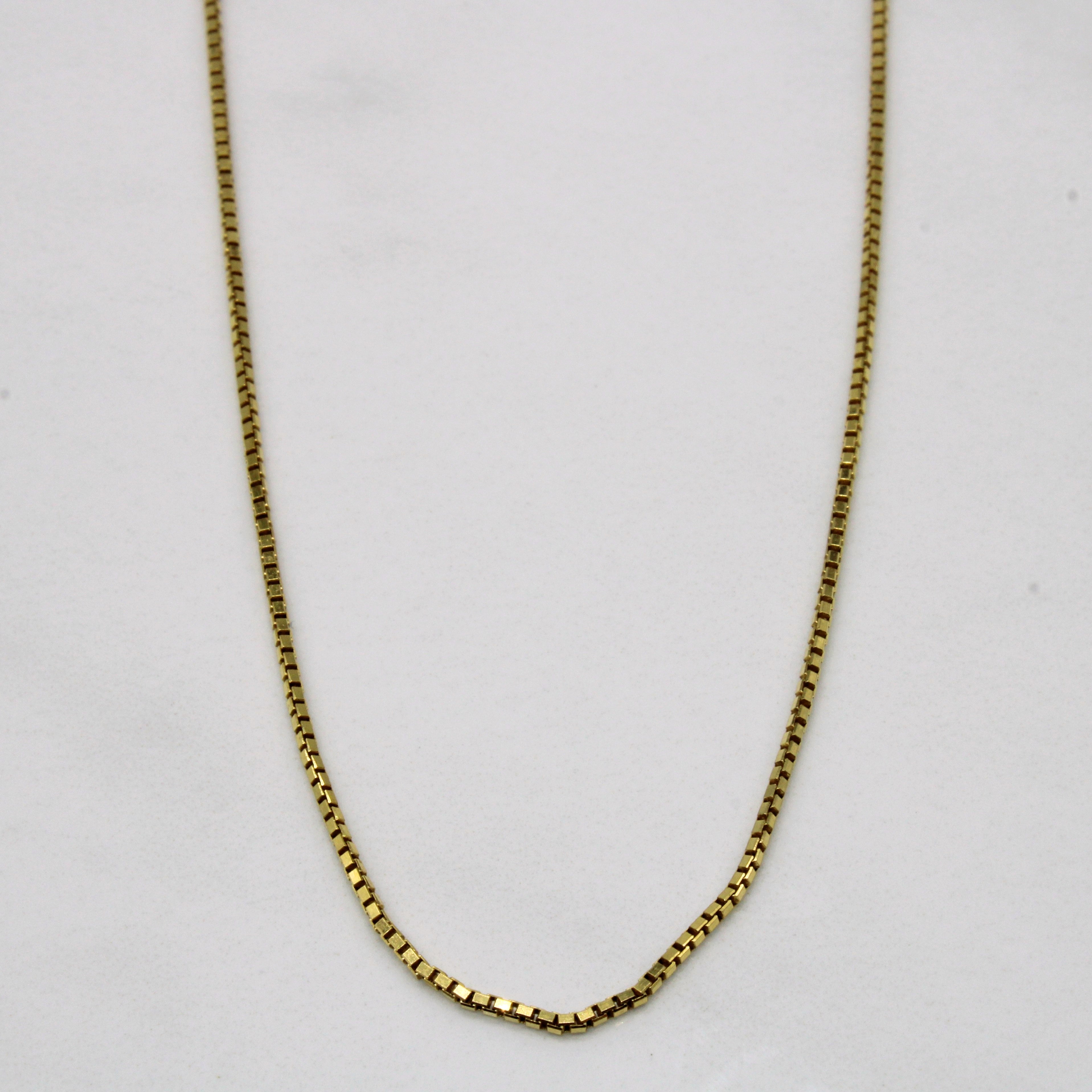 14k Yellow Gold Box Chain | 18" |