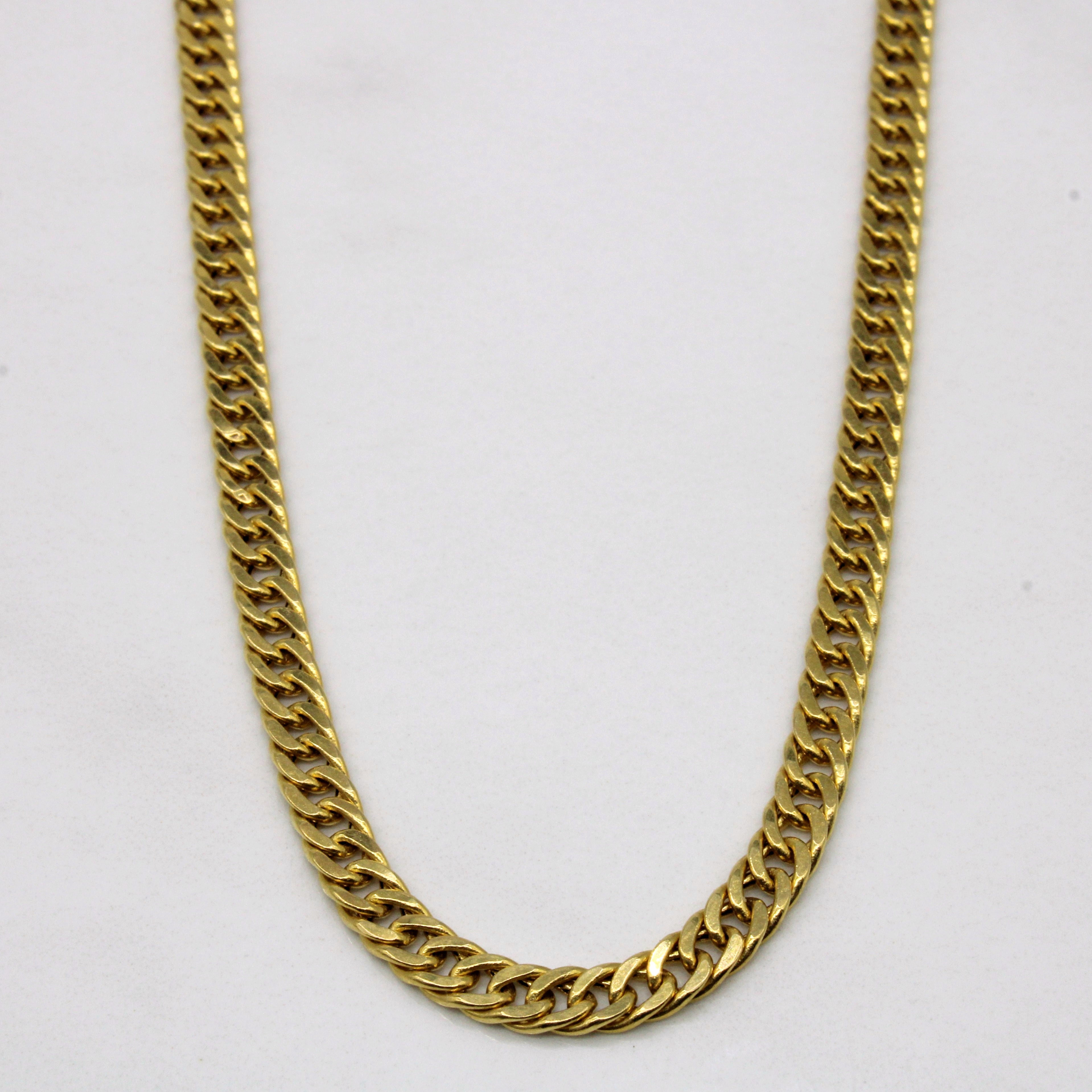 18k Yellow Gold Curb Chain | 20" |