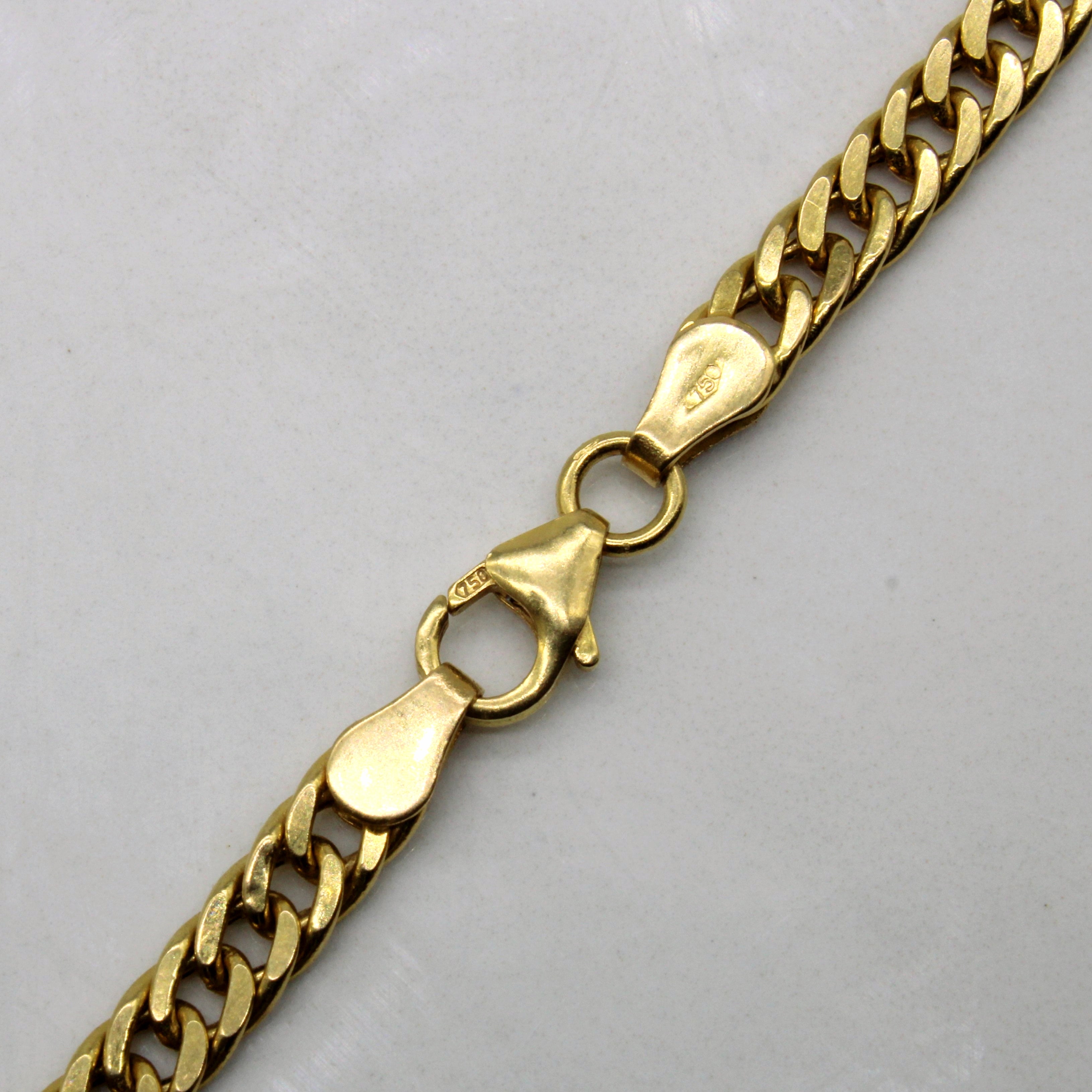 18k Yellow Gold Curb Chain | 20" |