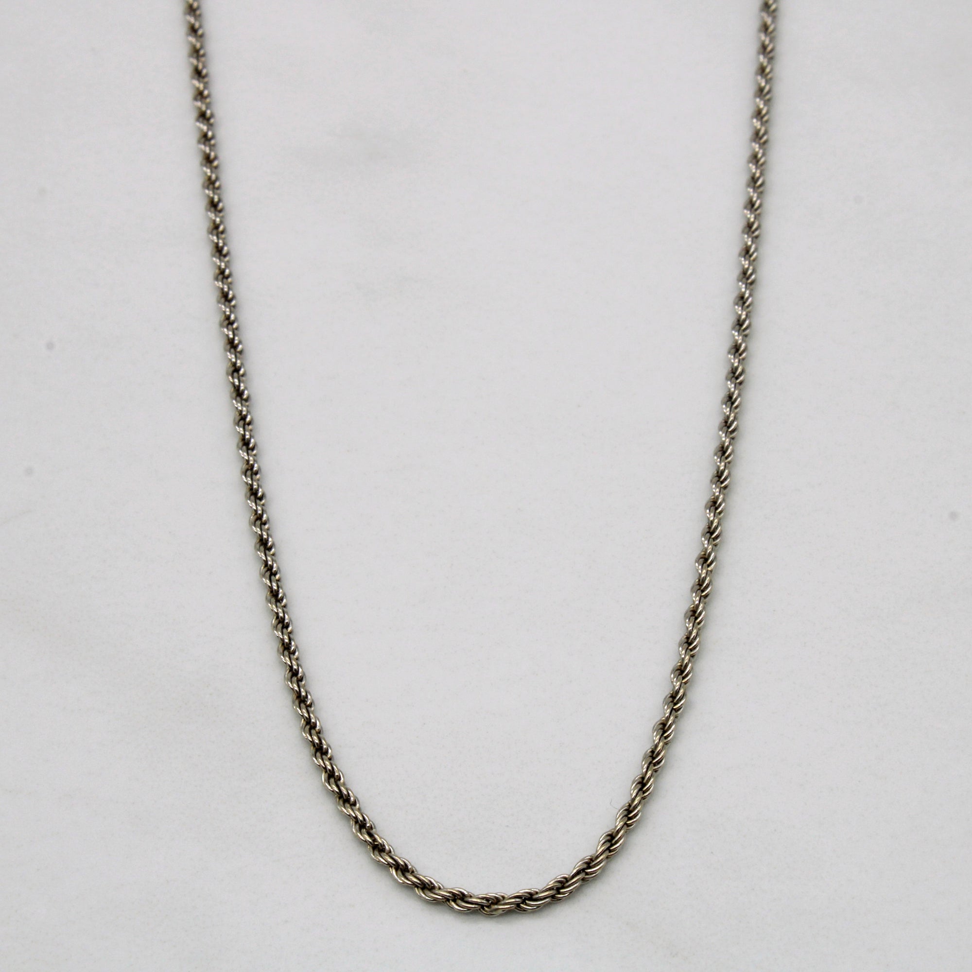 18k White Gold Rope Chain | 18