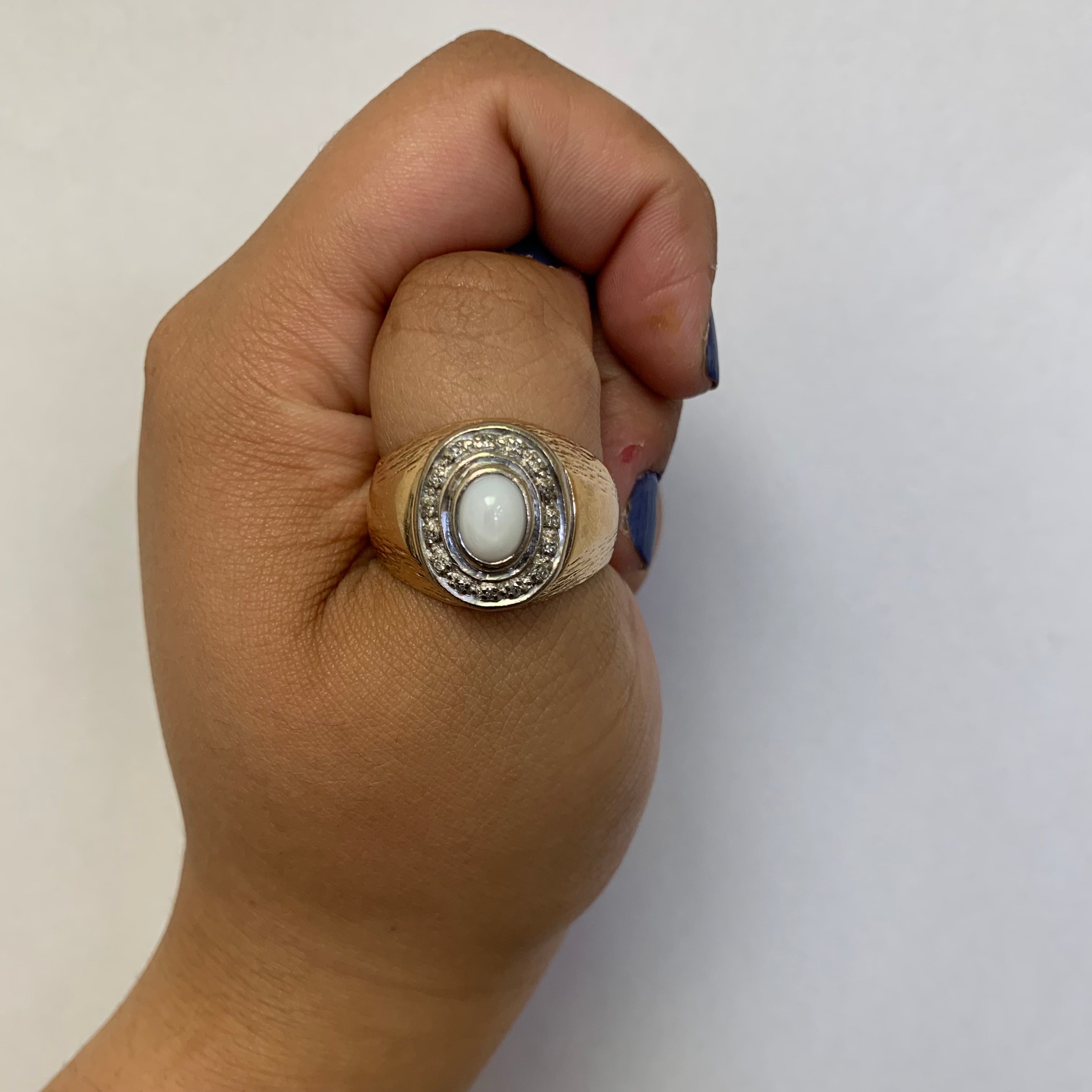 White Star Sapphire & Diamond Ring | 2.00ct, 0.15ctw | SZ 13.5 |