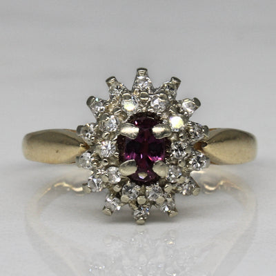 Ruby & Diamond Cocktail Ring | 0.20ct, 0.18ctw | SZ 3.75 |