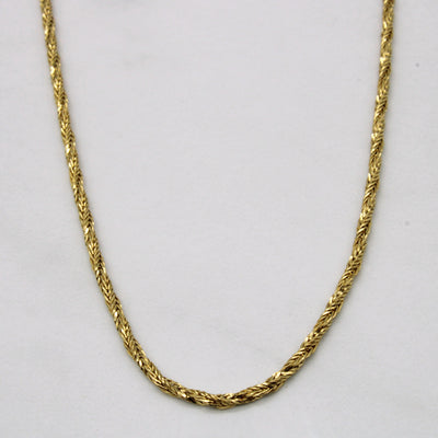 18k Yellow Gold Wheat Chain | 24
