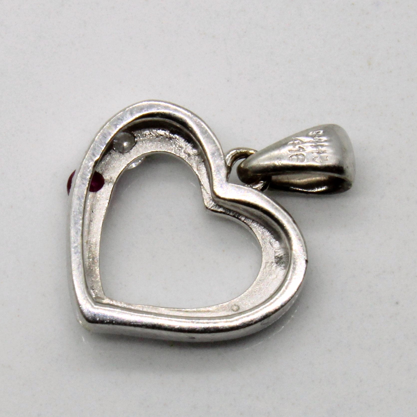 Michael Hill' Diamond & Ruby Heart Pendant | 0.03ct, 0.02ct |