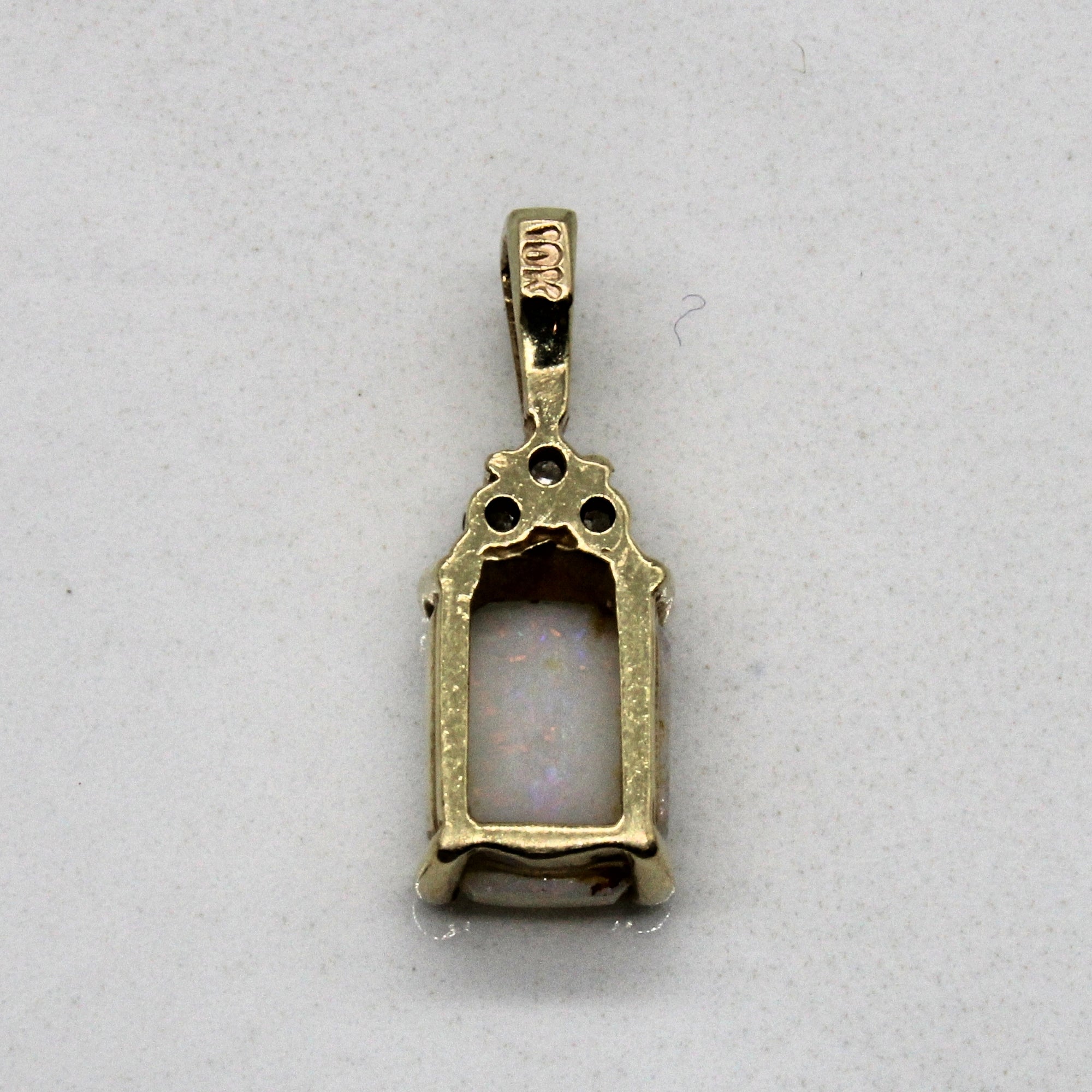 Opal & Diamond Pendant | 0.45ct, 0.03ctw |