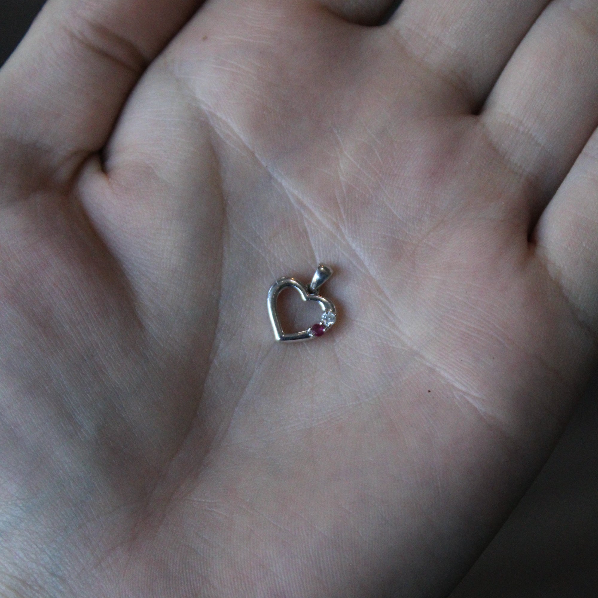 Michael Hill' Diamond & Ruby Heart Pendant | 0.03ct, 0.02ct |