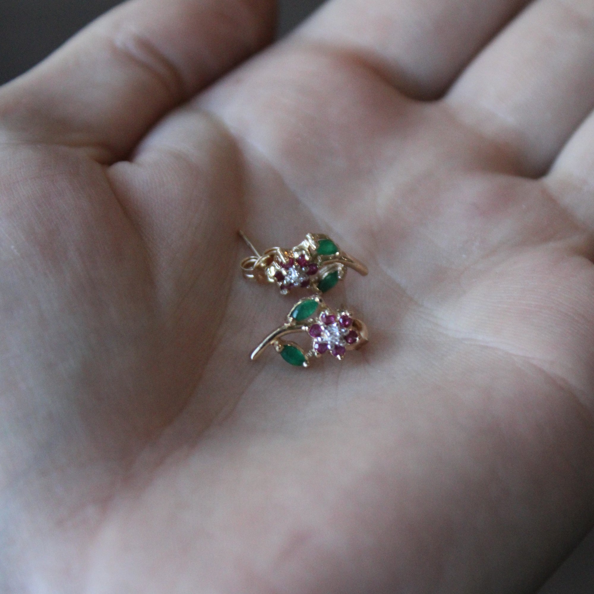Multi Gem Flower Earrings | 0.27ctw |