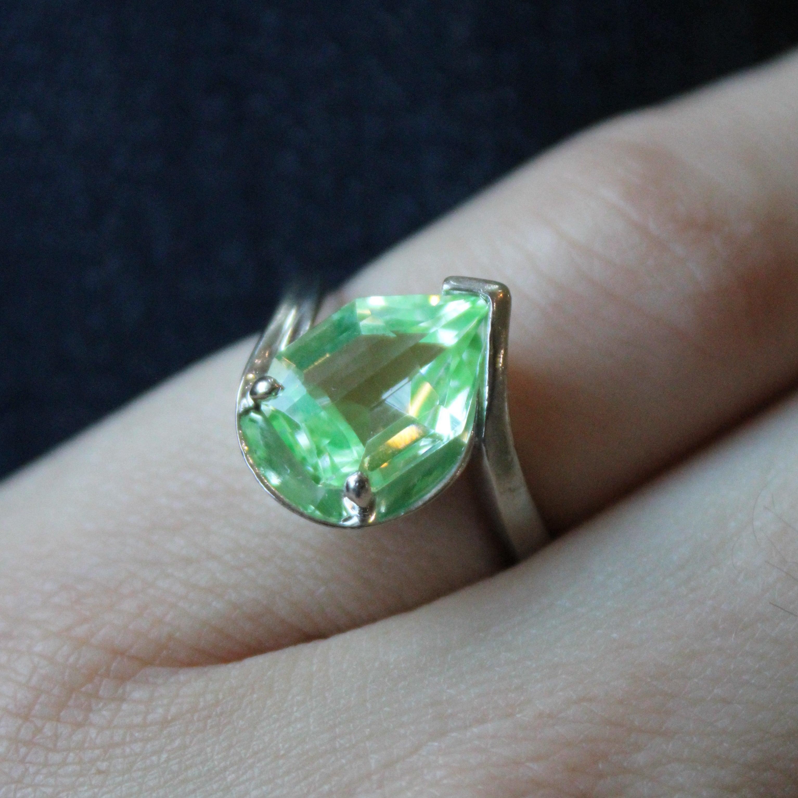 Bullet Cut Synthetic Spinel Cocktail Ring | 3.00ct | SZ 5.5 |