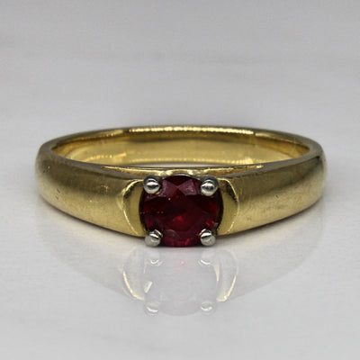 Low Profile Ruby Solitaire Ring | 0.40ct | SZ 7.5 |