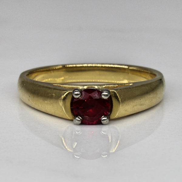 Low Profile Ruby Solitaire Ring | 0.40ct | SZ 7.5 |