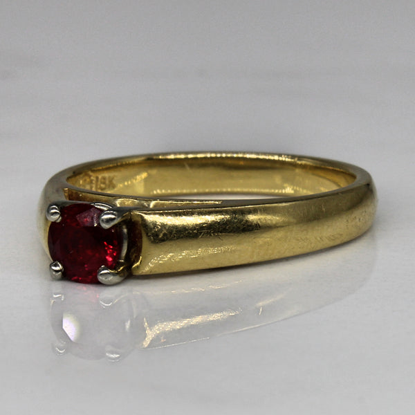 Low Profile Ruby Solitaire Ring | 0.40ct | SZ 7.5 |