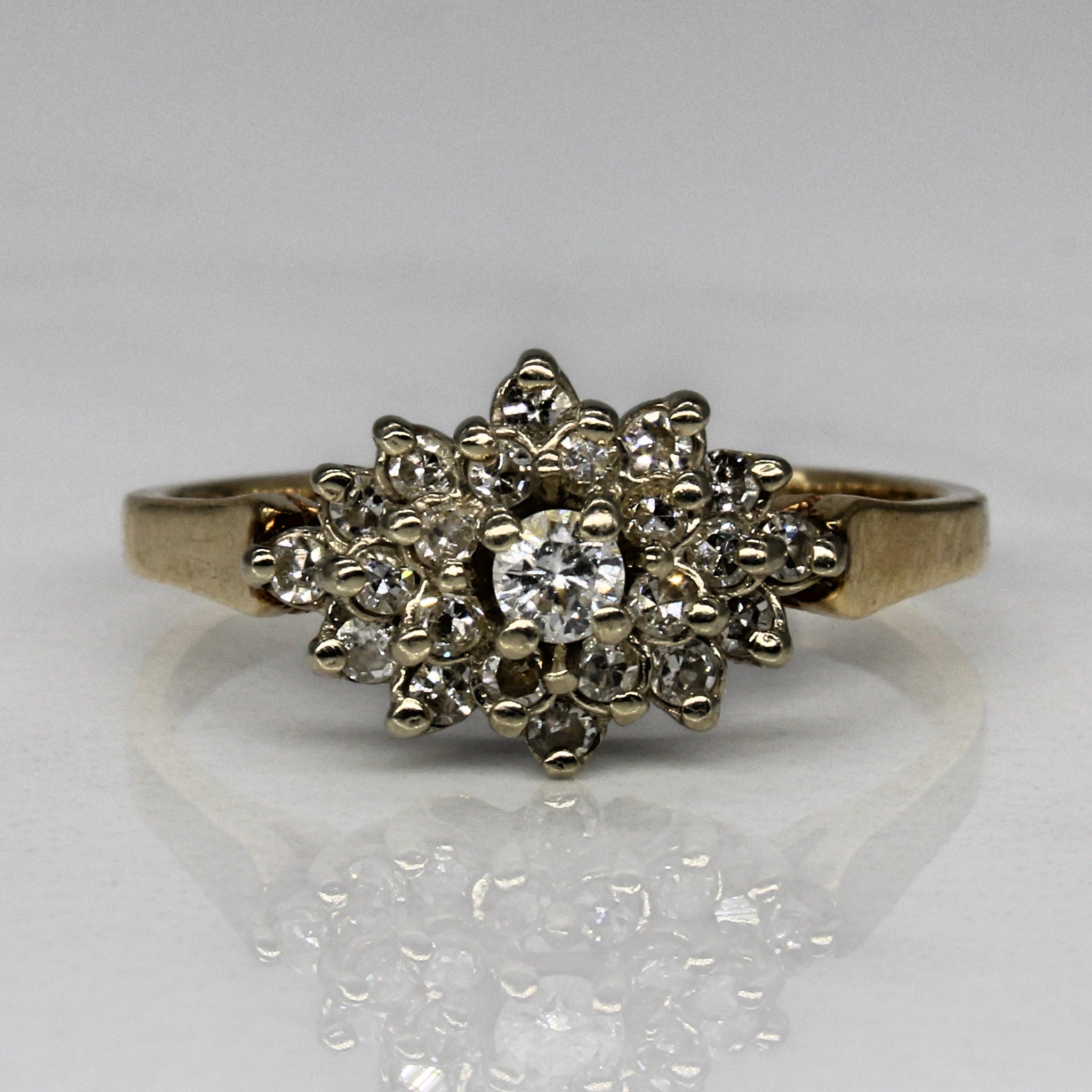 Bague sertie de diamants | 0,30 ct | Taille 8,75 | 