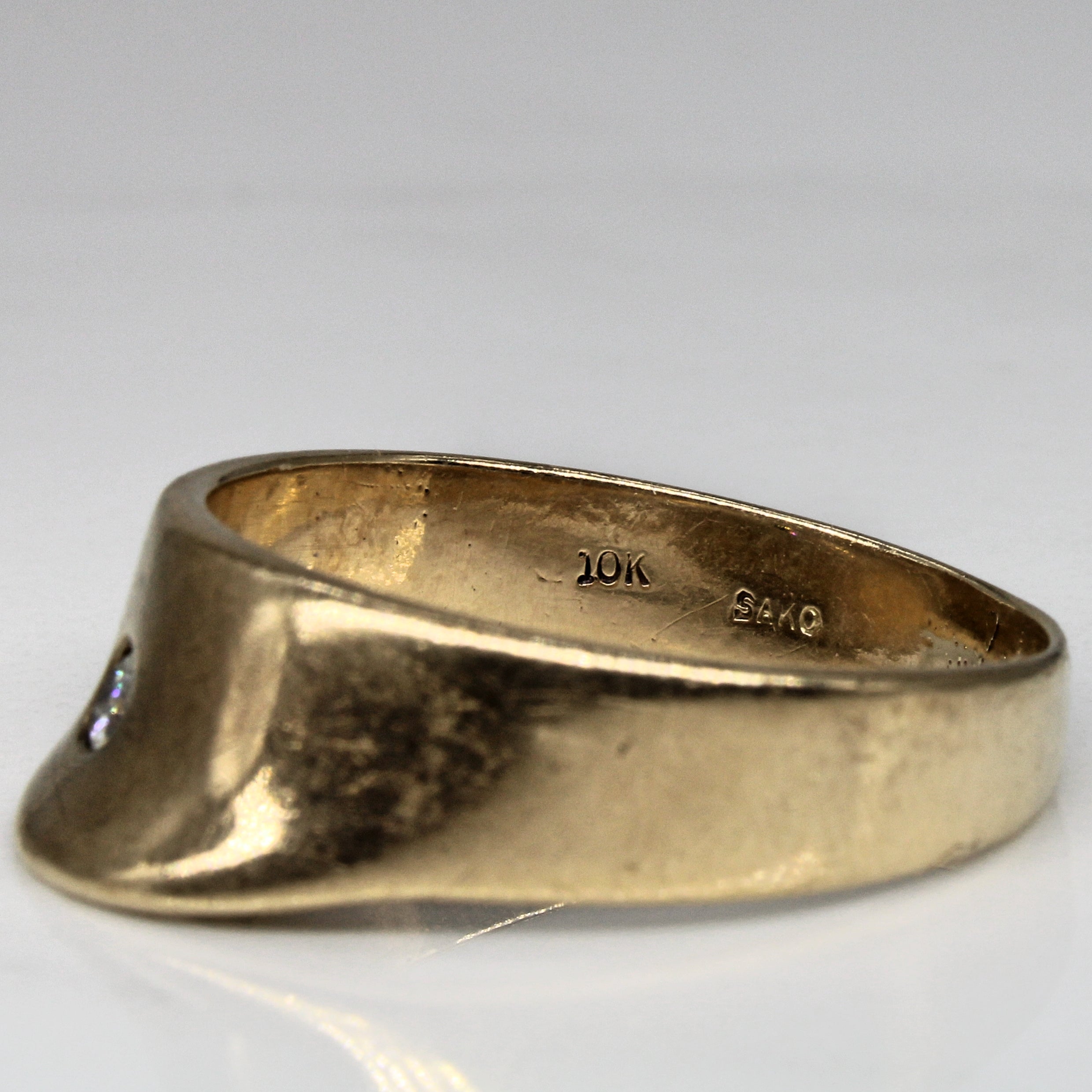 Diamond Scoop Style Ring | 0.08ct | SZ 9.5 |