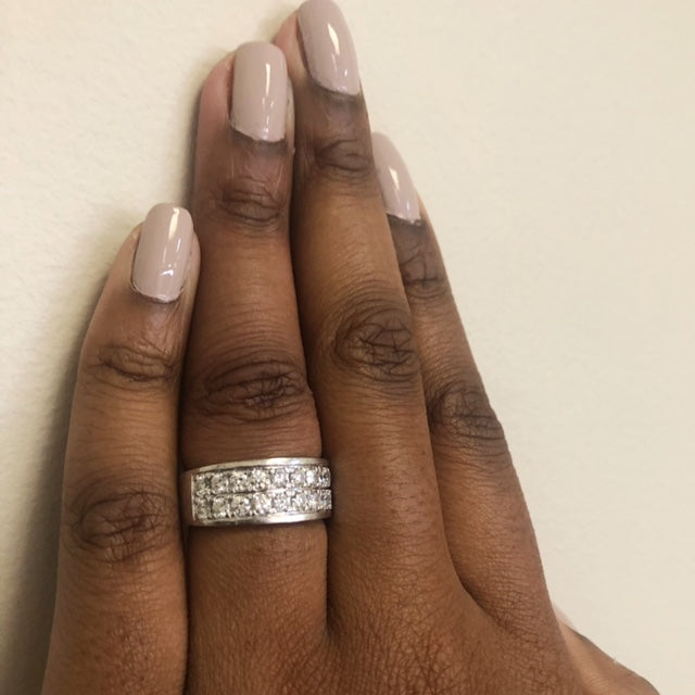 Double Row Channel Set Diamond Band | 1.11ctw | SZ 10.5 |