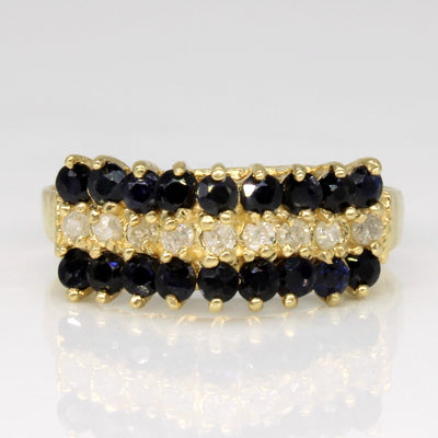 Pointed Sapphire & Diamond Ring | 0.40ctw, 0.09ctw | SZ 6.25 |
