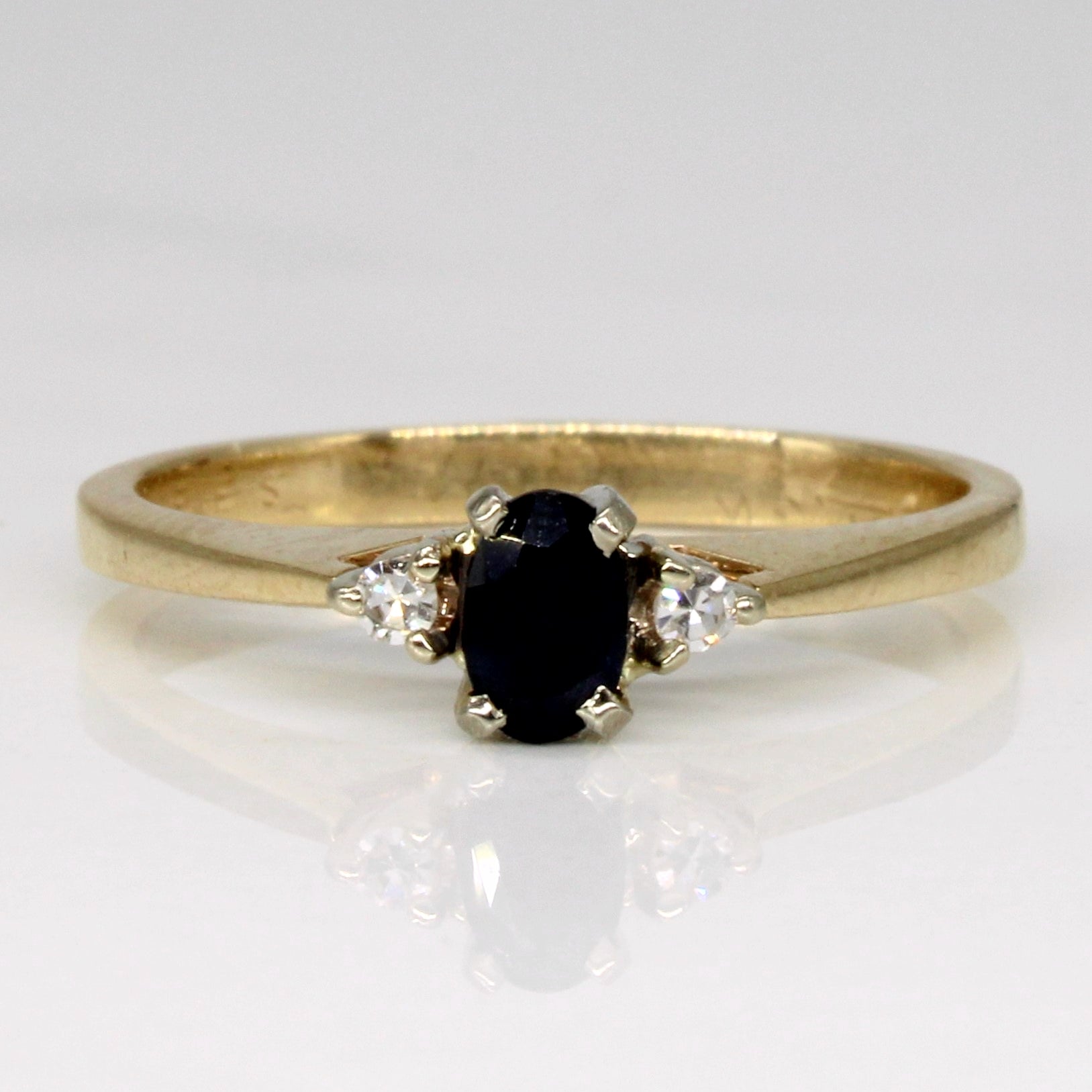 High Set Sapphire & Diamond Ring | 0.27ctw, 0.03ctw | SZ 6 |