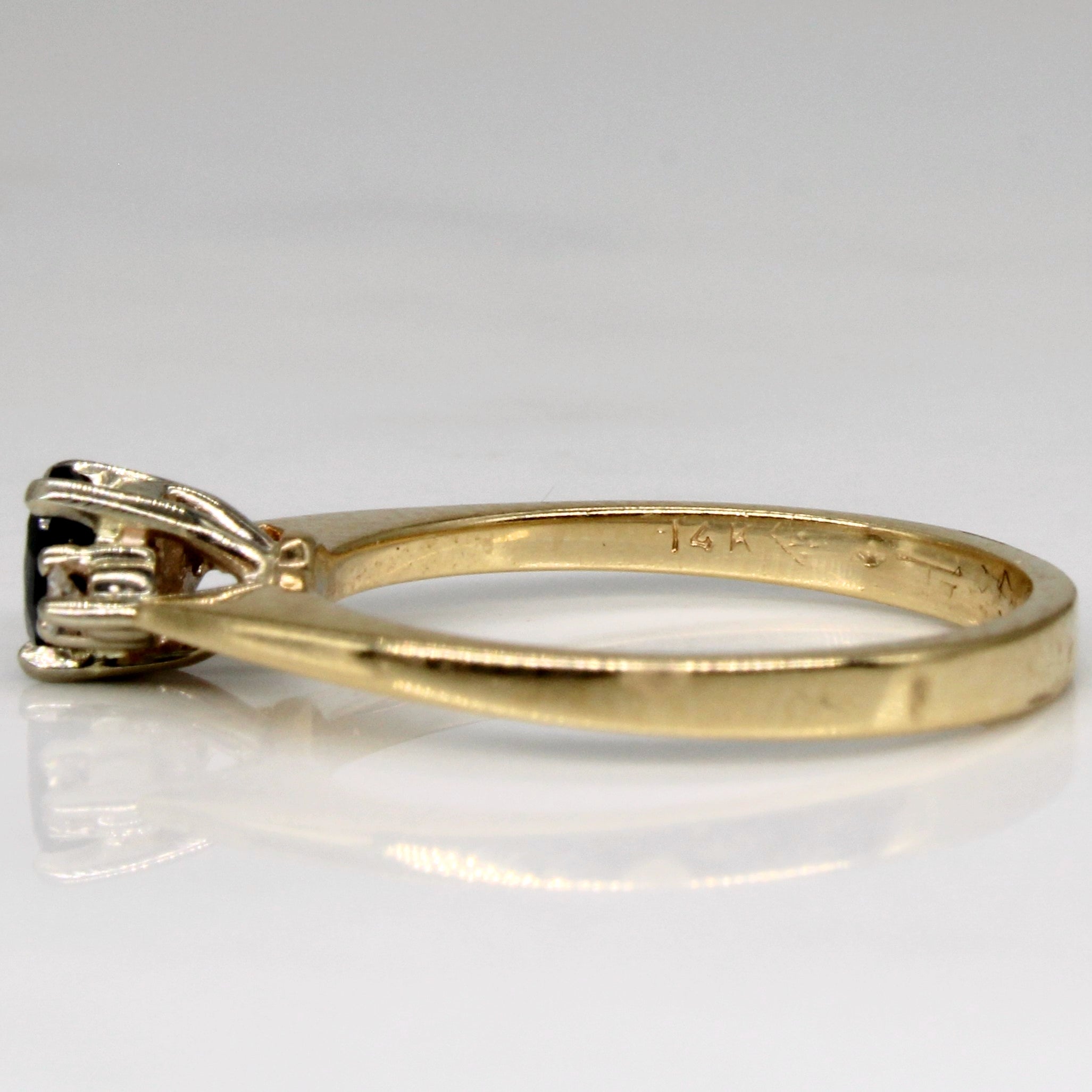 High Set Sapphire & Diamond Ring | 0.27ctw, 0.03ctw | SZ 6 |