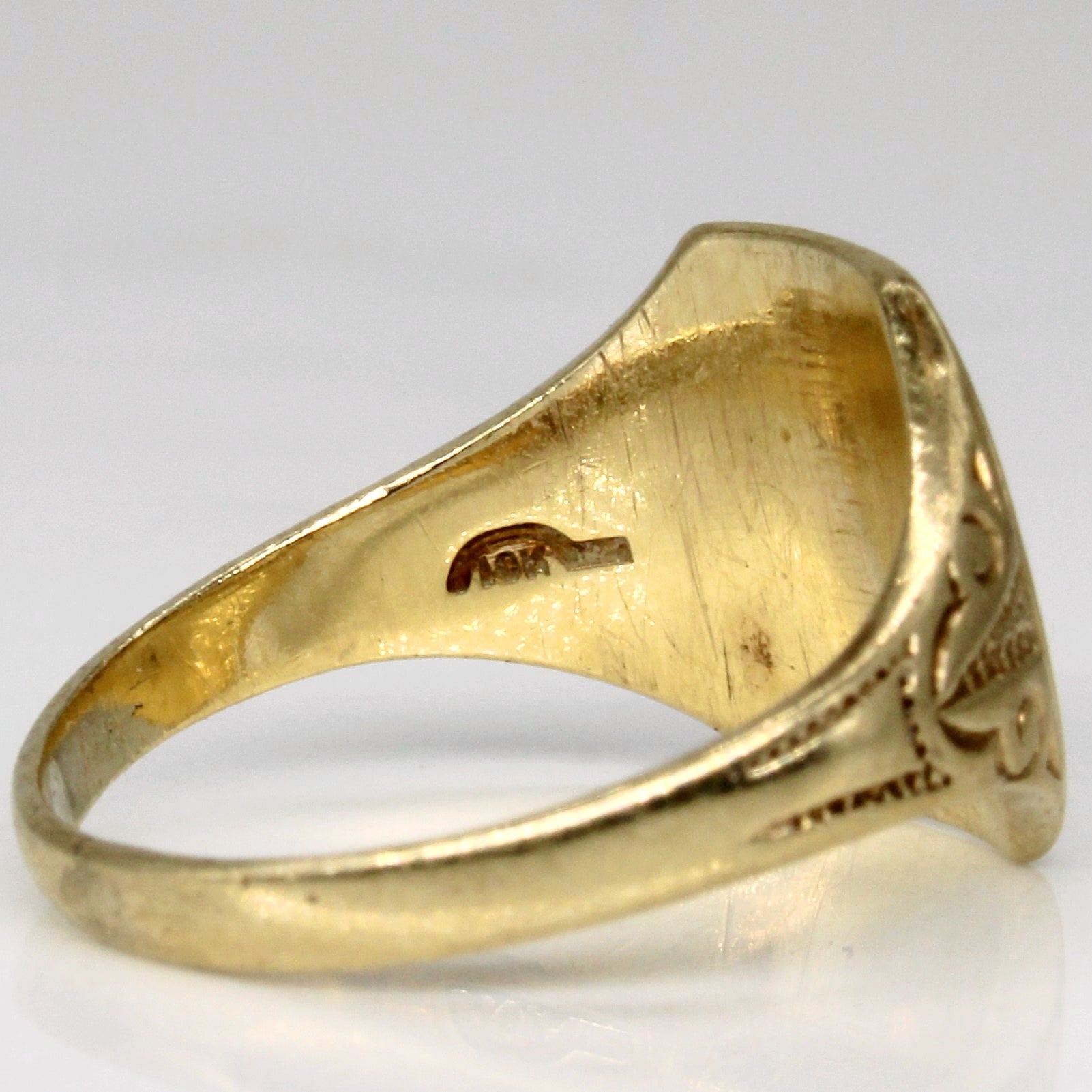 Yellow Gold 'I.J.R.' Initial Ring | SZ 5.25 |