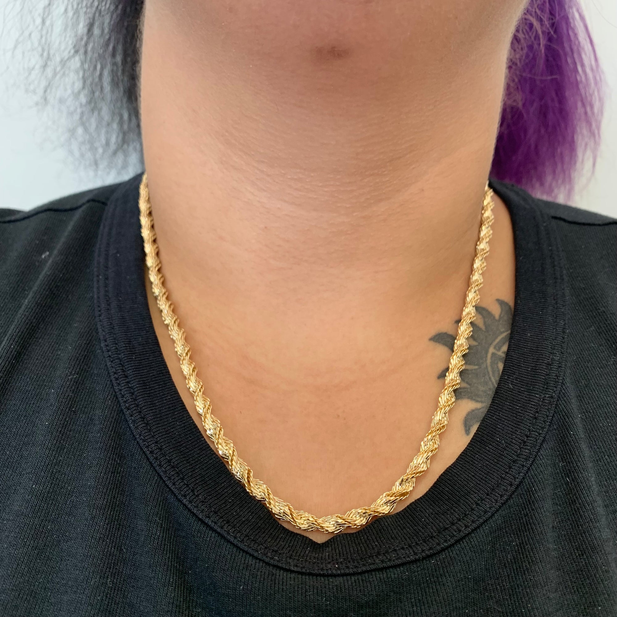 14k Yellow Gold Rope Chain | 20