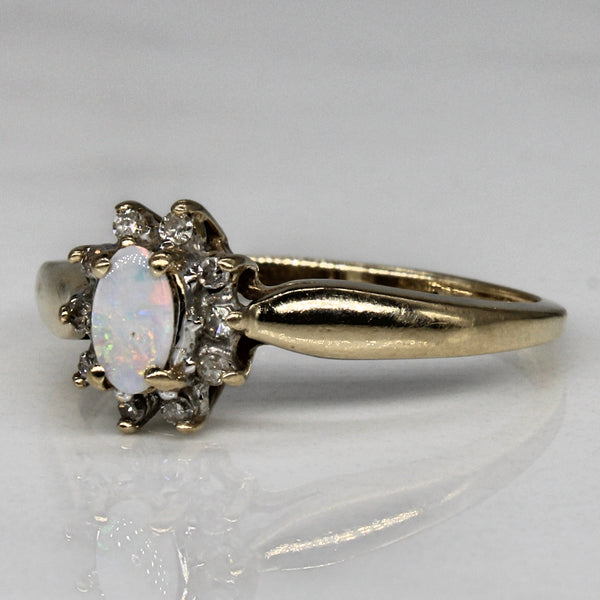 Opal & Diamond Ring | 0.10ct, 0.05ctw | SZ 6 |