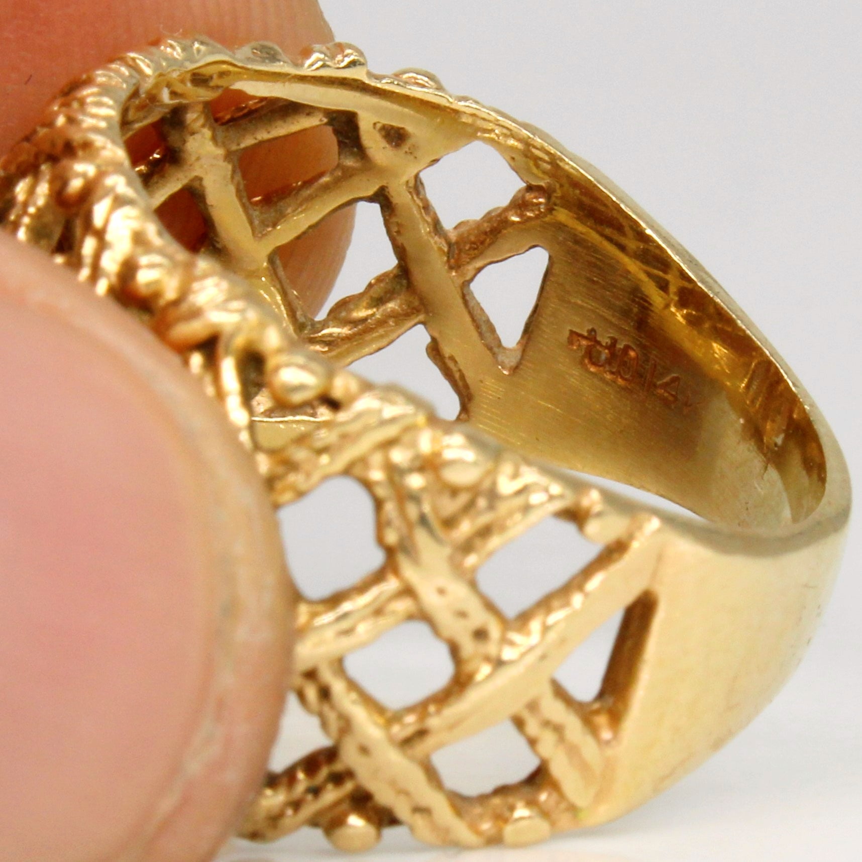 Yellow Gold Lattice Ring | SZ 8.25 |