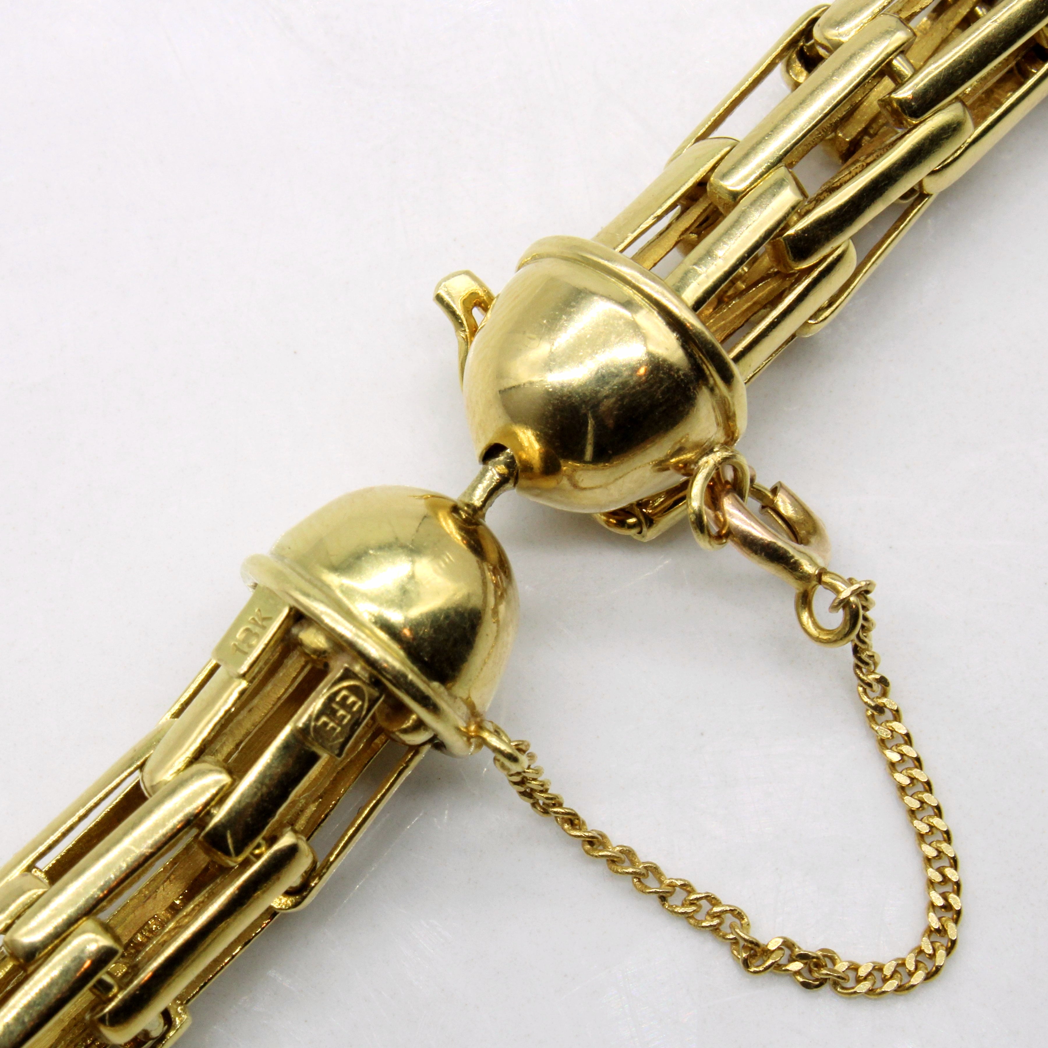 Collier chaîne cage à oiseaux en or jaune | 18" | 