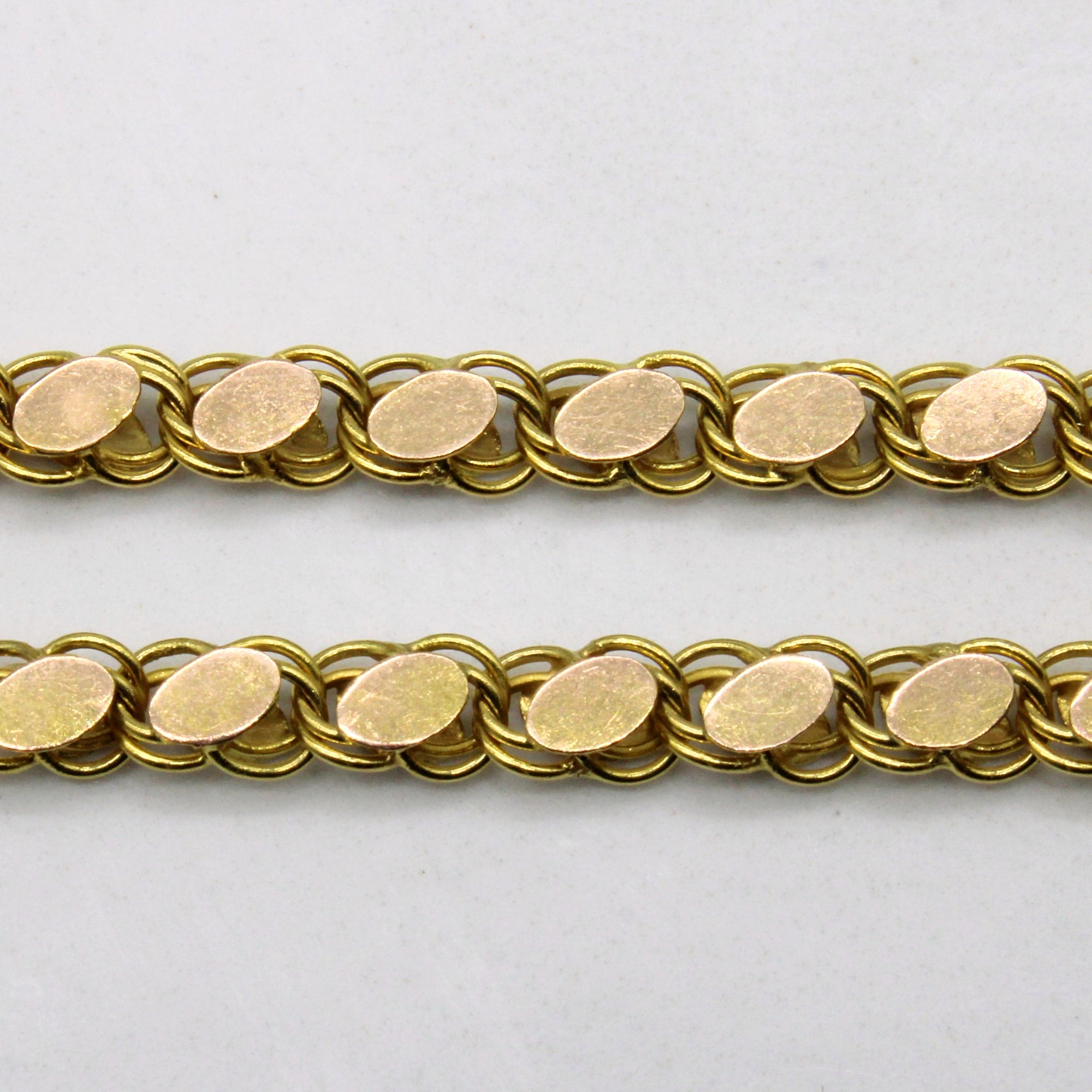 14k Yellow Gold Modified Parallel Chain | 36