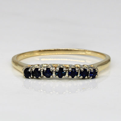 Synthetic Sapphire Curved Ring | 0.28ctw | SZ 12 |