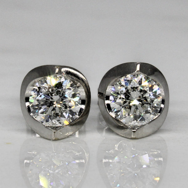 Diamond Tension Set Earrings | 1.00ctw |