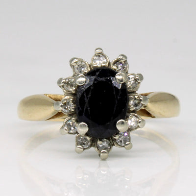 Sapphire & Diamond Halo Ring | 0.78ct, 0.10ctw | SZ 5.5 |