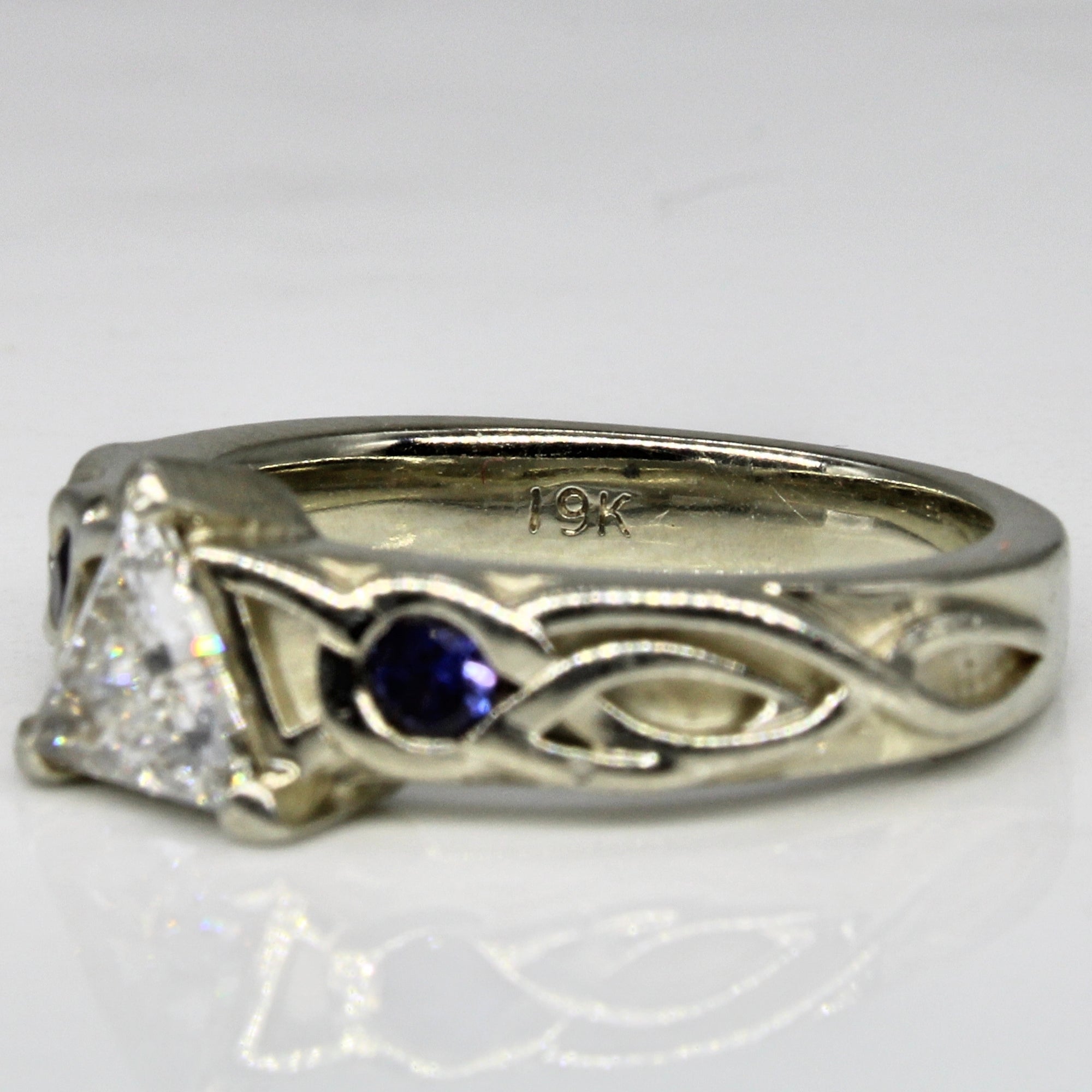 Trillion Diamond & Sapphire Ring | 0.60ct, 0.15ctw | SZ 6 |