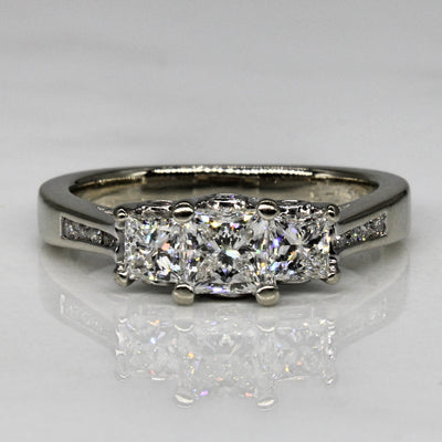 Princess Cut Diamond Engagement Ring | 1.08ctw | SZ 6.25 |