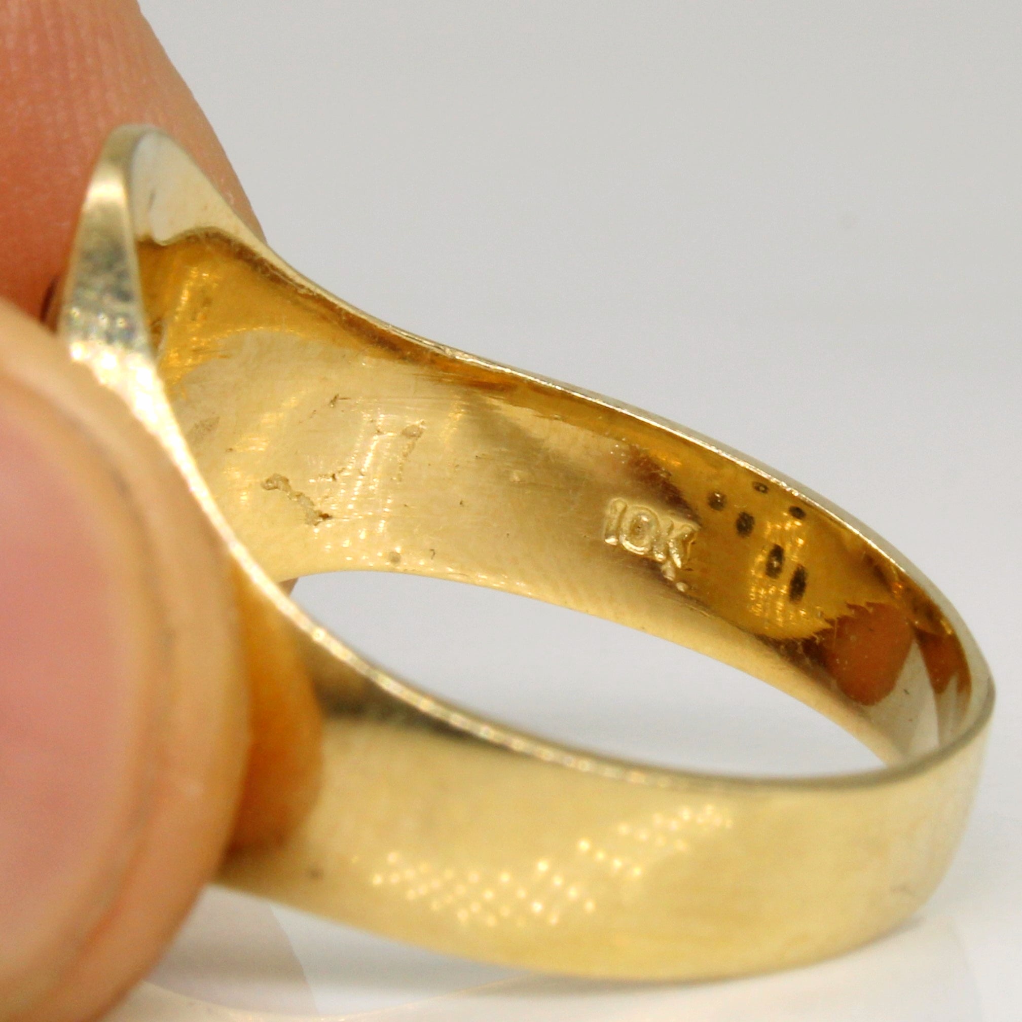 Sapphire Set Signet Ring | 0.35ctw, 0.14ctw | SZ 9.25 |