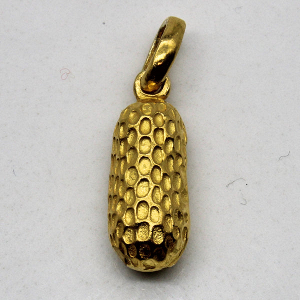 Yellow Gold Pickle Pendant |