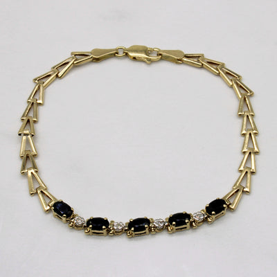 Sapphire & Diamond Bracelet | 1.25ctw, 0.04ctw | 7