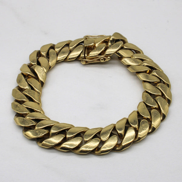 Yellow Gold Cuban Link Bracelet | 9.25