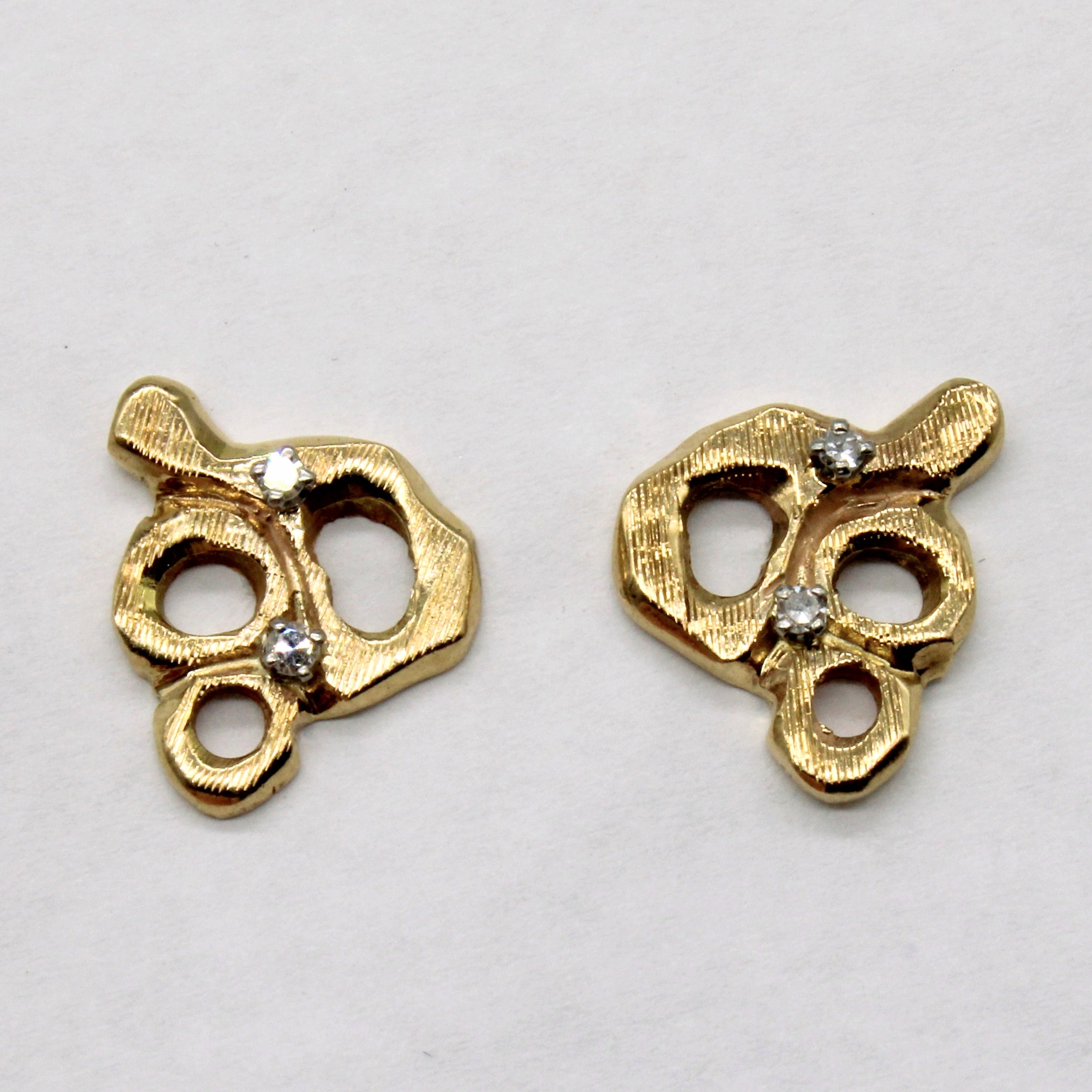 Abstract Diamond Stud Earrings | 0.06ctw |