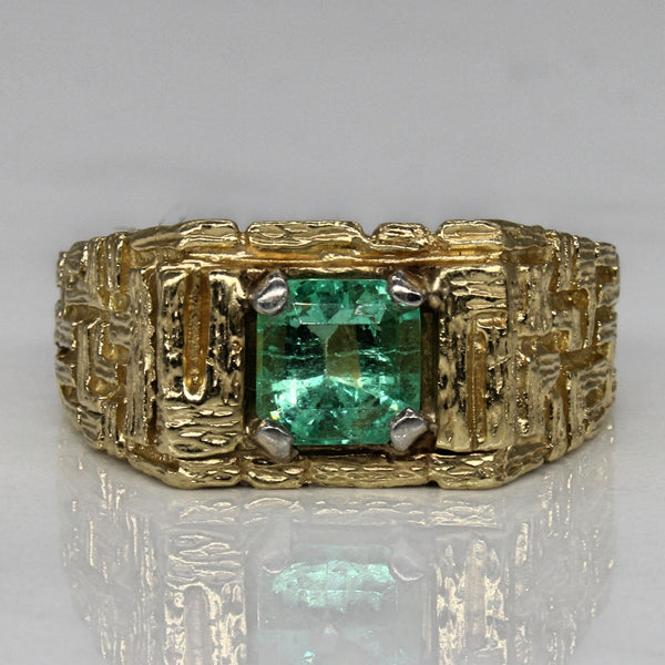 Textured Emerald Ring | 1.41ct | SZ 12.25 |