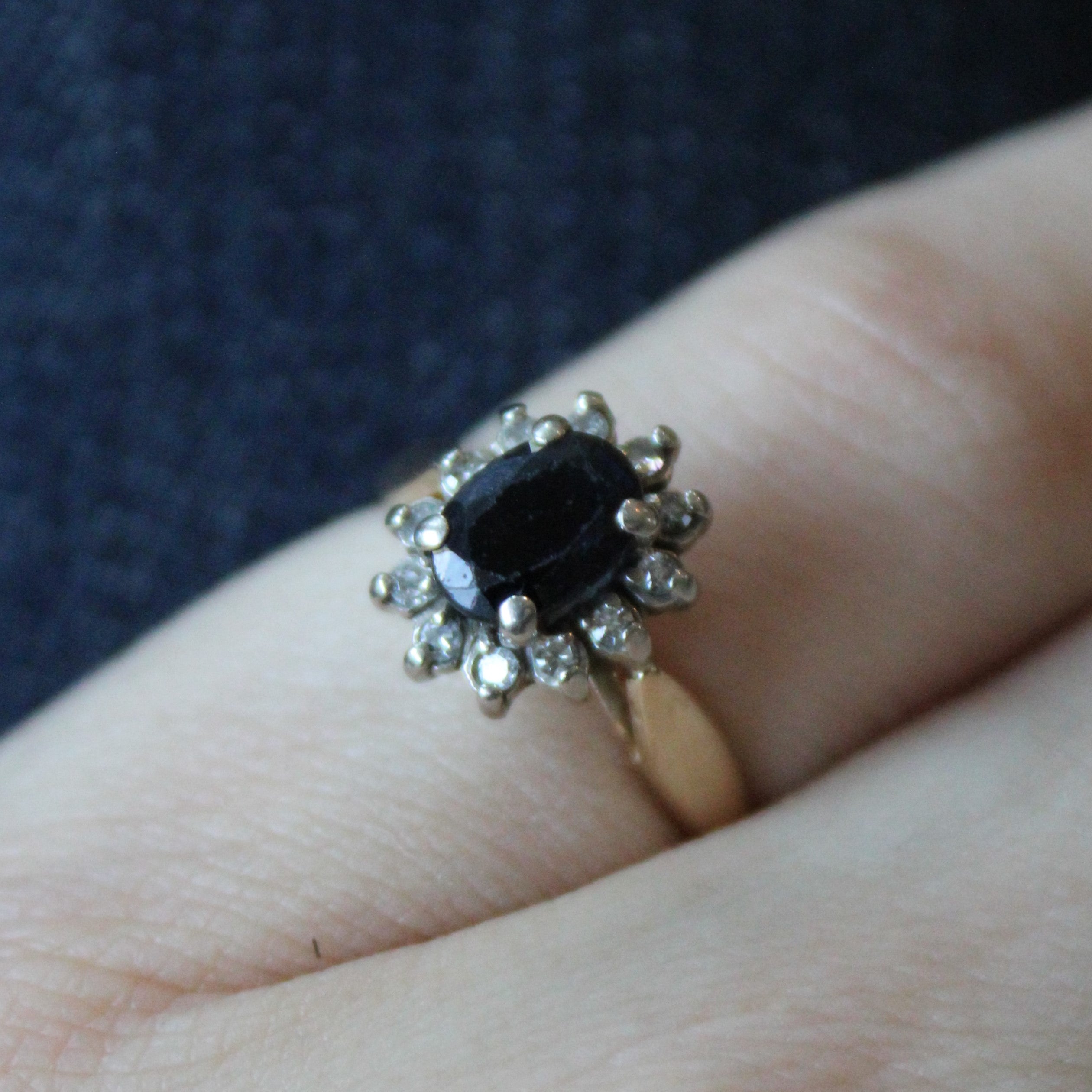 Sapphire & Diamond Halo Ring | 0.78ct, 0.10ctw | SZ 5.5 |